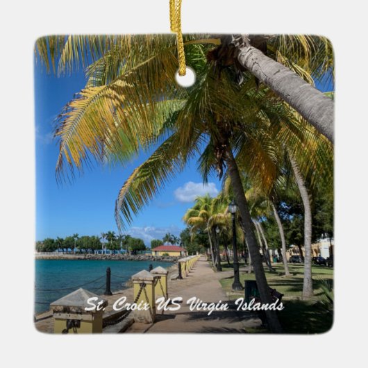 Amerikaanse Maagdeneilanden St. Croix USVI Kerstmi Keramisch Ornament (Voorkant)