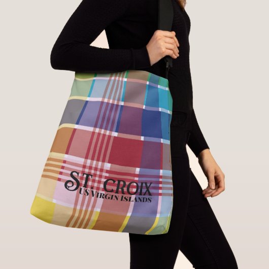 Amerikaanse Maagdeneilanden St. Croix USVI Madras Crossbody Tas (Dichtbij)