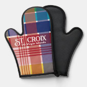 Amerikaanse Maagdeneilanden St. Croix USVI Madras Ovenwant (Voorkant / Achterkant)