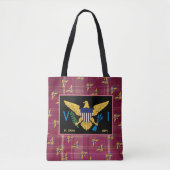 Amerikaanse Maagdeneilanden St. Croix USVI Madras Tote Bag (Voorkant)