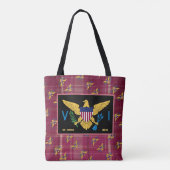 Amerikaanse Maagdeneilanden St. Croix USVI Madras Tote Bag (Achterkant)
