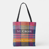 Amerikaanse Maagdeneilanden St. Croix USVI Madras  Tote Bag (Achterkant)