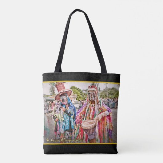 Amerikaanse Maagdeneilanden St. Croix USVI Masquer Tote Bag (Achterkant)
