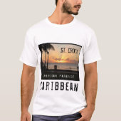 Amerikaanse Maagdeneilanden St. Croix USVI Tropic  T-shirt (Voorkant)