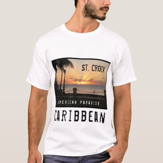Amerikaanse Maagdeneilanden St. Croix USVI Tropic  T-shirt (Voorkant)