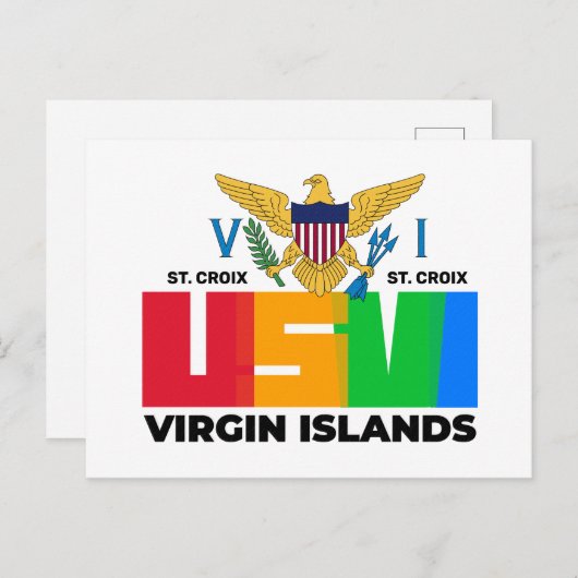 Amerikaanse Maagdeneilanden St. Croix USVI Tropica Briefkaart (Voorkant / Achterkant)
