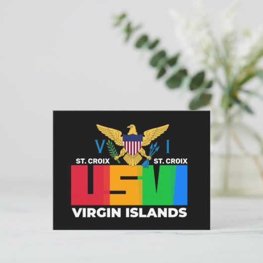 Amerikaanse Maagdeneilanden St. Croix USVI tropisc Briefkaart (Staand voorkant)