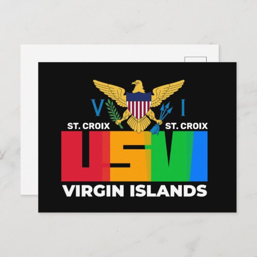 Amerikaanse Maagdeneilanden St. Croix USVI tropisc Briefkaart (Voorkant / Achterkant)