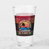 Amerikaanse Maagdeneilanden St. Croix USVI Tropisc Glas (Achterkant)