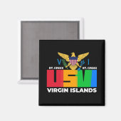 Amerikaanse Maagdeneilanden St. Croix USVI tropisc Magneet (Voorkant / Achterkant)