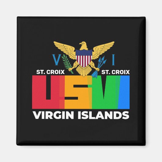 Amerikaanse Maagdeneilanden St. Croix USVI tropisc Magneet (Voorkant)