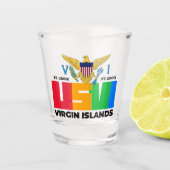 Amerikaanse Maagdeneilanden St. Croix USVI tropisc Shot Glas (Voorkant)