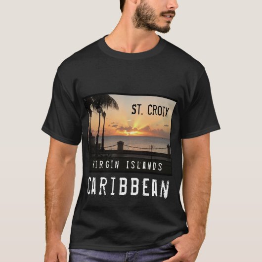 Amerikaanse Maagdeneilanden St. Croix USVI Tropisc T-shirt (Voorkant)