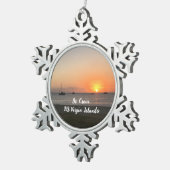 Amerikaanse Maagdeneilanden St. Croix USVI tropisc Tin Sneeuwvlok Ornament (Rechts)