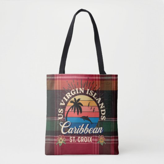 Amerikaanse Maagdeneilanden St. Croix USVI Tropisc Tote Bag (Voorkant)