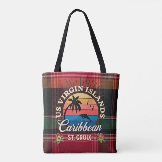 Amerikaanse Maagdeneilanden St. Croix USVI Tropisc Tote Bag (Achterkant)