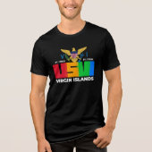 Amerikaanse Maagdeneilanden St. Croix USVI tropisc Tri-Blend Shirt (Voorkant)
