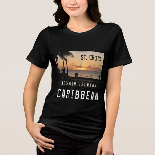 Amerikaanse Maagdeneilanden St. Croix USVI - Zonne Tri-Blend Shirt (Voorkant)