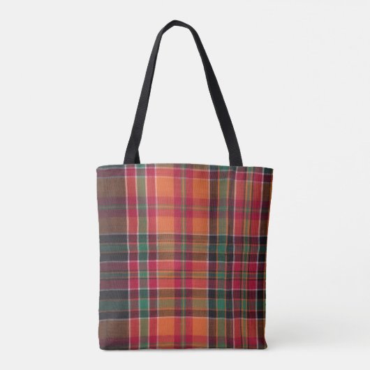 Amerikaanse Maagdeneilanden St. Croix VI Madras pe Tote Bag (Achterkant)