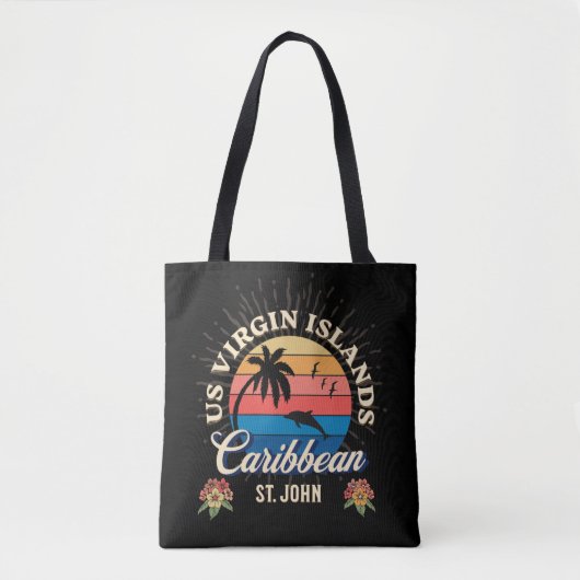 Amerikaanse Maagdeneilanden St. John USVI Tropical Tote Bag (Voorkant)