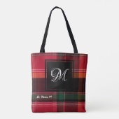 Amerikaanse Maagdeneilanden St. Thomas Madras Mono Tote Bag (Achterkant)
