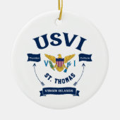 Amerikaanse Maagdeneilanden St. Thomas Thomian USV Keramisch Ornament (Voorkant)