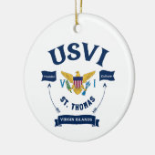 Amerikaanse Maagdeneilanden St. Thomas Thomian USV Keramisch Ornament (Links)