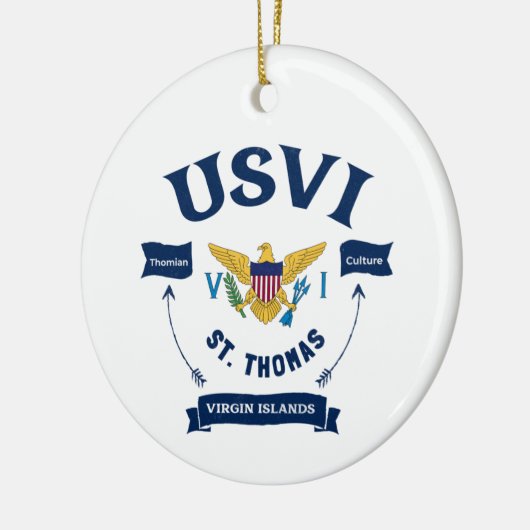 Amerikaanse Maagdeneilanden St. Thomas Thomian USV Keramisch Ornament (Links)