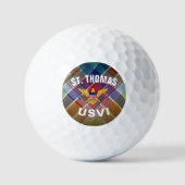 Amerikaanse Maagdeneilanden St. Thomas USVI Madras Golfballen (Voorkant)