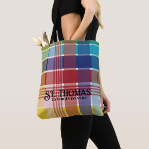 Amerikaanse Maagdeneilanden St. Thomas USVI Madras Tote Bag