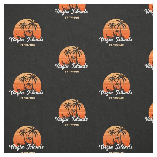 Amerikaanse Maagdeneilanden St. Thomas USVI Sunset Stof (Swatch)
