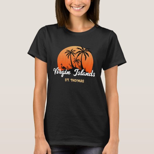 Amerikaanse Maagdeneilanden St. Thomas USVI Sunset T-shirt (Voorkant)