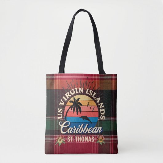 Amerikaanse Maagdeneilanden St. Thomas USVI Tropis Tote Bag (Voorkant)