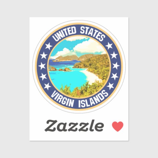 Amerikaanse Maagdeneilanden Sticker (Vel)