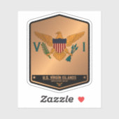 Amerikaanse Maagdeneilanden Sticker (Vel)