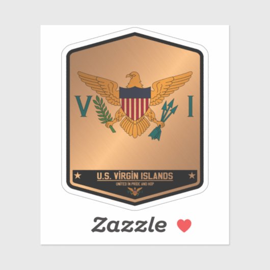 Amerikaanse Maagdeneilanden Sticker (Vel)