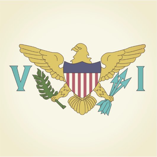 Amerikaanse Maagdeneilanden Sticker (Voorkant)