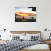 Amerikaanse Maagdeneilanden Sunset St. Croix USVI Canvas Afdruk (Insitu (Slaapkamer))