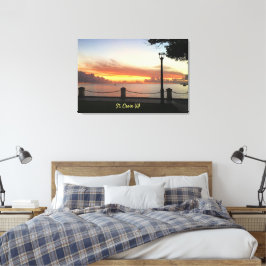 Amerikaanse Maagdeneilanden Sunset St. Croix USVI Canvas Afdruk