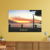 Amerikaanse Maagdeneilanden Sunset St. Croix USVI Canvas Afdruk (Insitu (Woonkamer))