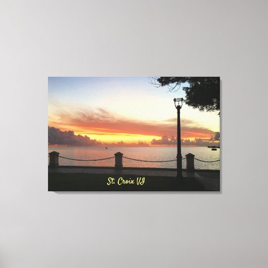 Amerikaanse Maagdeneilanden Sunset St. Croix USVI Canvas Afdruk (Voorkant)