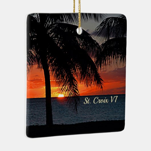 Amerikaanse Maagdeneilanden Sunset St. Croix USVI  Keramisch Ornament (Rechts)