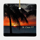 Amerikaanse Maagdeneilanden Sunset St. Croix USVI Keramisch Ornament (Achterkant)