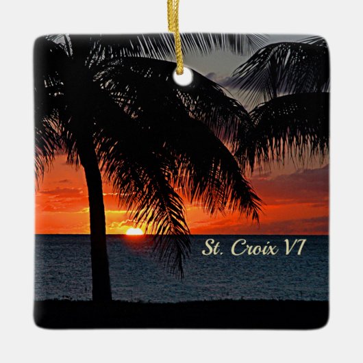 Amerikaanse Maagdeneilanden Sunset St. Croix USVI Keramisch Ornament (Voorkant)