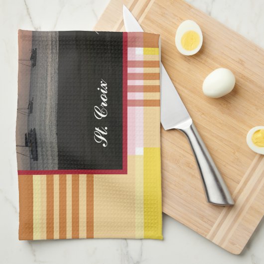 Amerikaanse Maagdeneilanden Sunset St. Croix USVI  Theedoek (Quarter Fold)