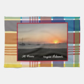 Amerikaanse Maagdeneilanden Sunset St. Croix USVI  Theedoek (Horizontaal)