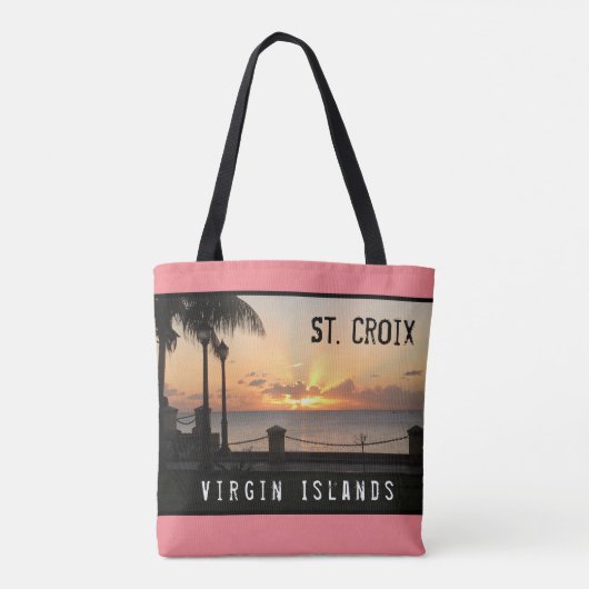 Amerikaanse Maagdeneilanden Sunset USVI St. Croix  Tote Bag (Achterkant)