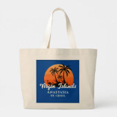 Amerikaanse Maagdeneilanden Tropische Zonnezon St. Grote Tote Bag (Achterkant)
