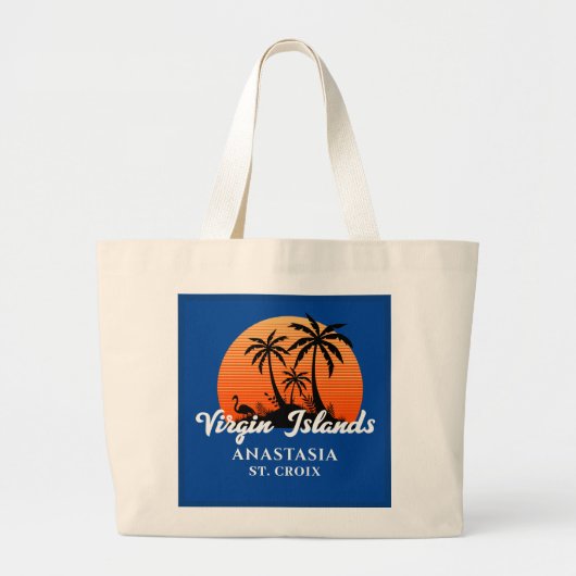 Amerikaanse Maagdeneilanden Tropische Zonnezon St. Grote Tote Bag (Voorkant)