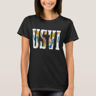 Amerikaanse Maagdeneilanden USVI Flag Pride Souven T-shirt
